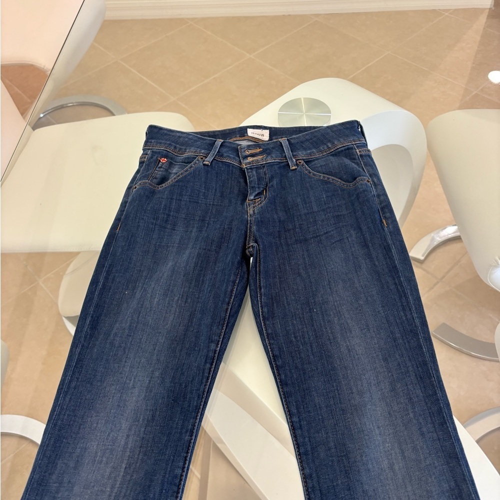 H&M Dark Blue Straight Leg Women's Hudson Jeans Bootcut Low Rise - Picture 2 of 7